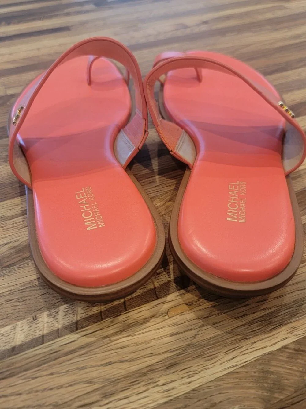 Michael Michael Kors August Flat Sandals in Pink Grapefruit